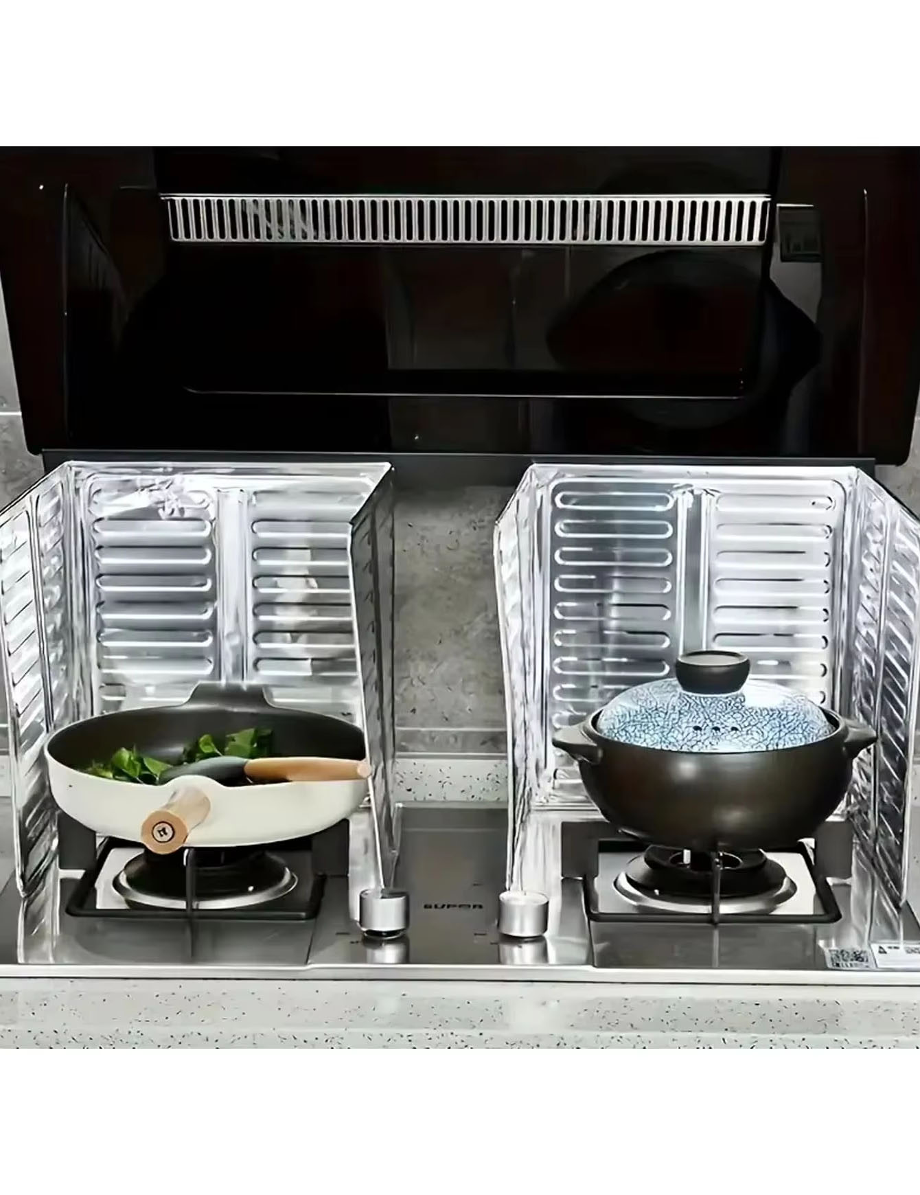 Commercial Kitchen Burner - Набор из 3-х складных защитных панелей