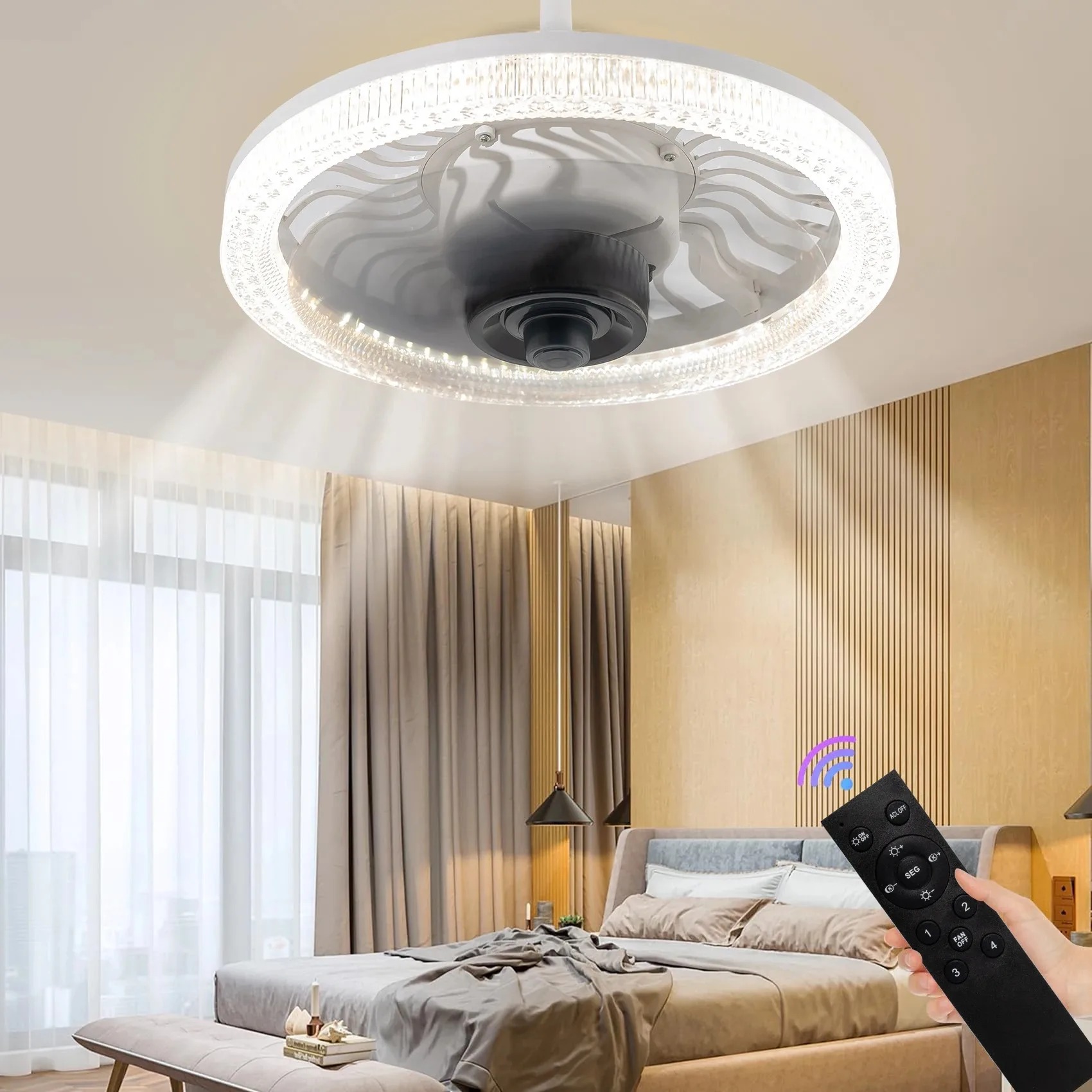 Commercial Kitchen Lighting - Умный светодиодный потолочный вентилятор с дистанционным