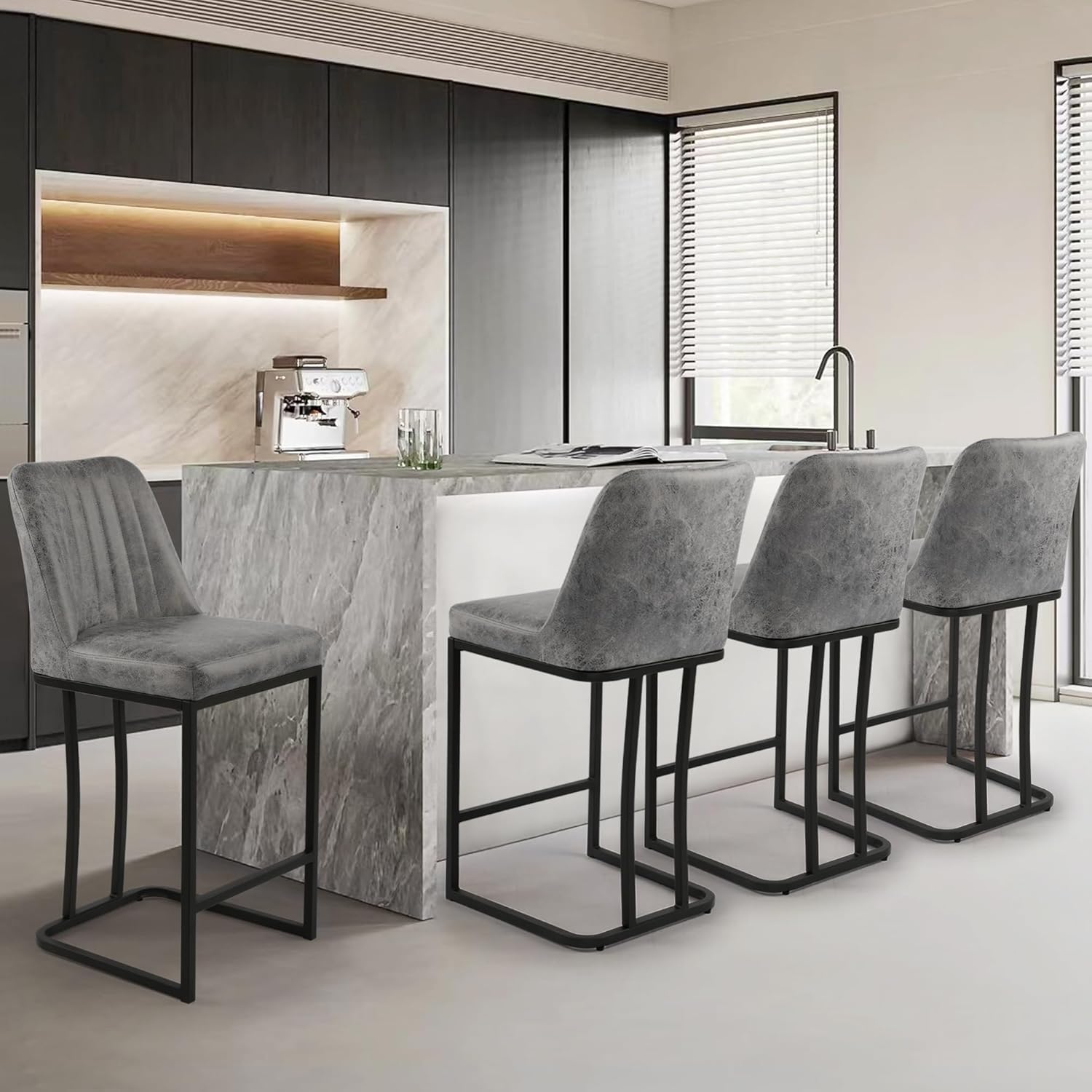 Commercial Kitchen Counter - Набор из 4 барных стульев высотой