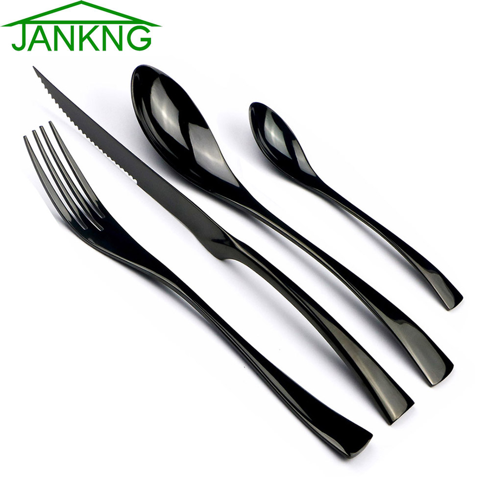 Commercial Kitchen Knives - JANKNG 4- шт. 18/10 набор столовых