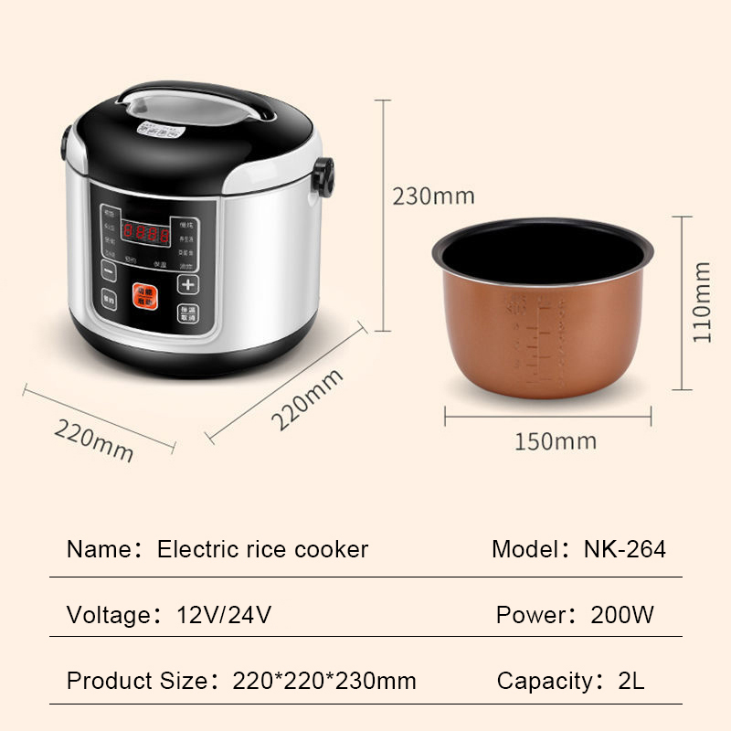 Мини рисоварка, 12 В, 24 В, ма – обзор и цена Soup Kettle Warmer